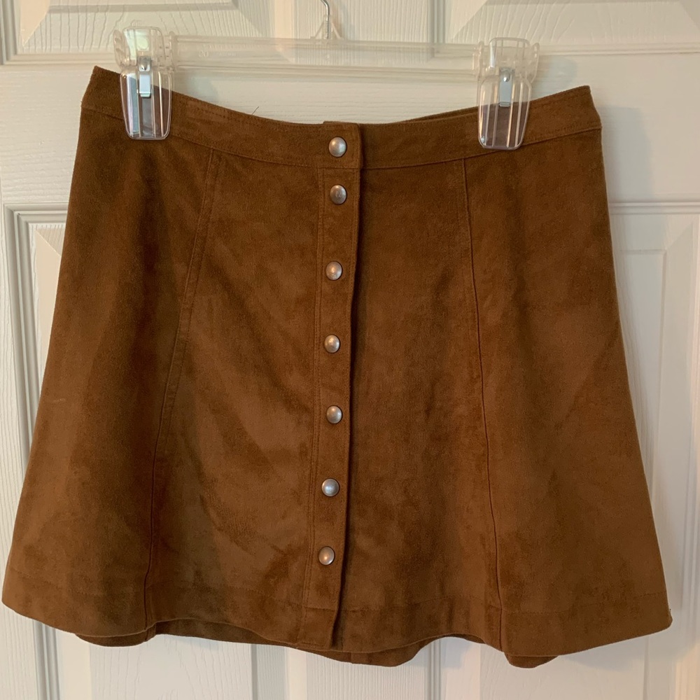 Suede skirt